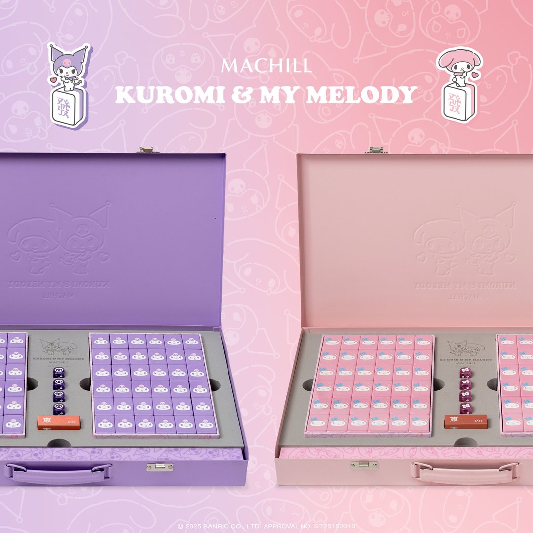 My Melody & Kuromi 联名麻将二入组 - 桌游/玩具 - 其他材质 