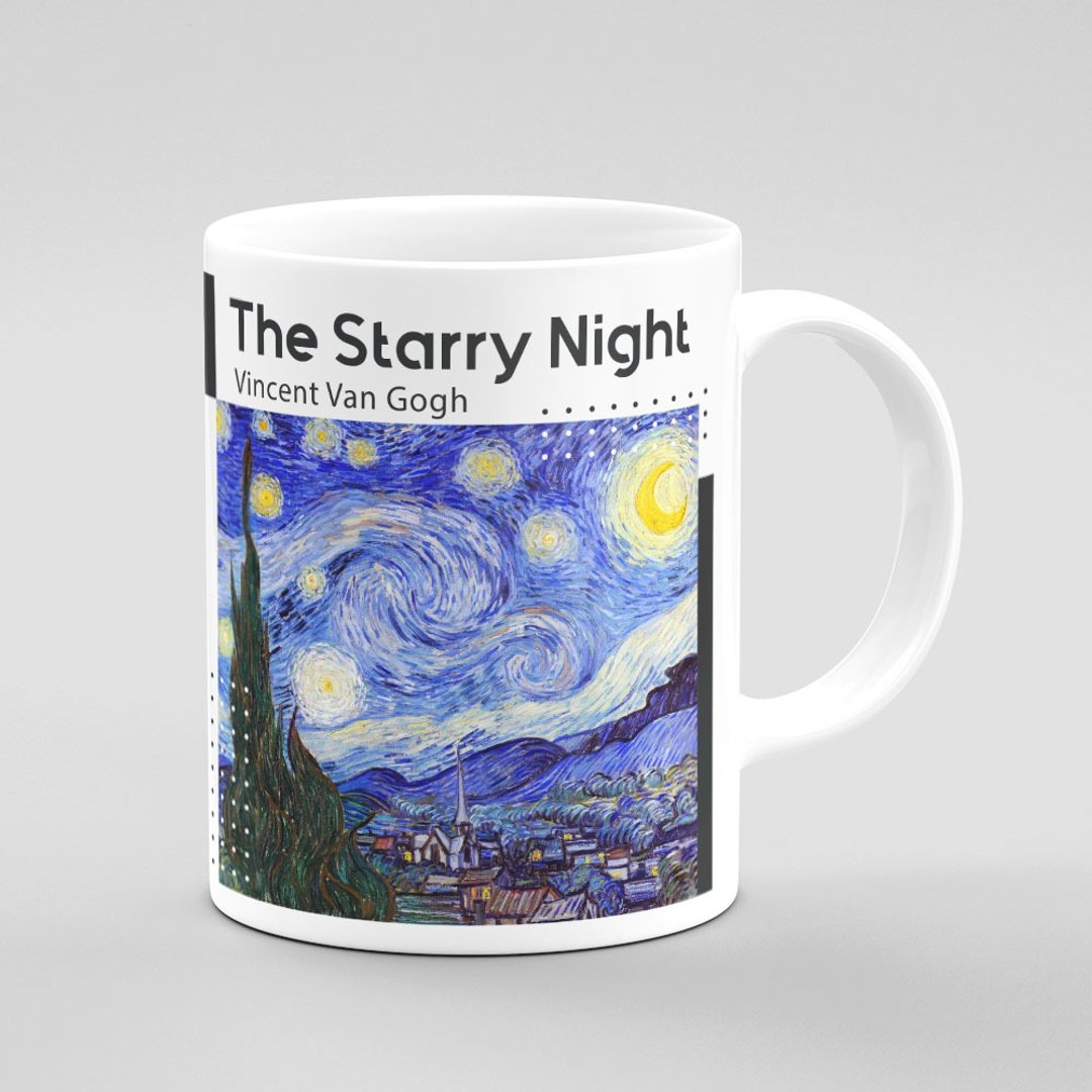 经典名画 / 梵谷-星夜 / 马克杯 - 咖啡杯/马克杯 - 陶 白色