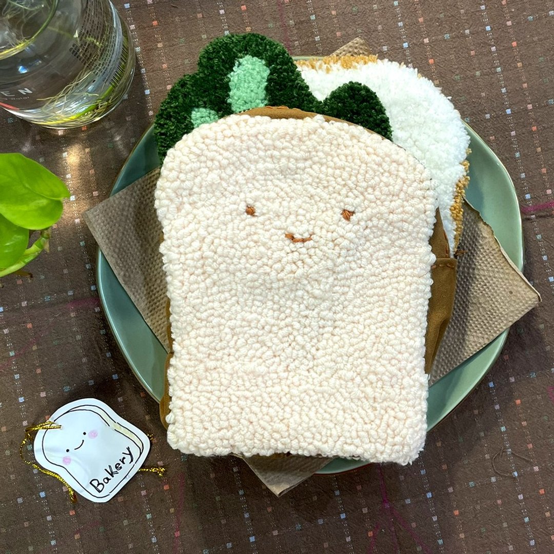 【DIY材料包】俄罗斯刺绣 I 早餐组 卡套/杯垫/小包 圣诞礼盒 - 编织/刺绣/羊毛毡/裁缝 - 棉 多色