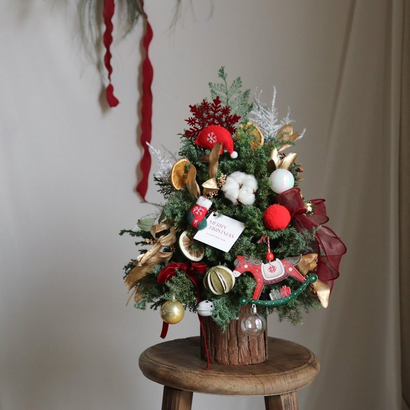 【遇见恒久】圣诞暖语日本进口永生不凋雪松圣诞树 - 干燥花/捧花 - 植物．花 