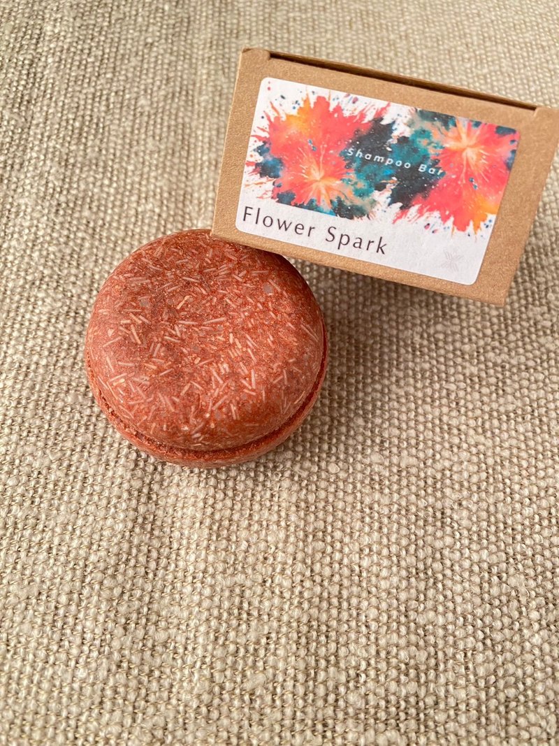 【花火】植萃洗发饼 | 染烫发适用－温和洗净不掉色 80G - 洗发用品 - 浓缩/萃取物 红色