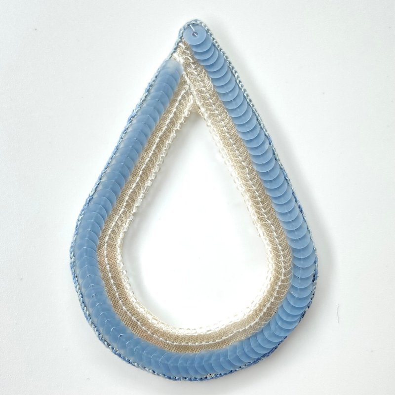 耳针蓝色 x 透明手术不锈钢单耳 - 耳环/耳夹 - 其他材质 蓝色