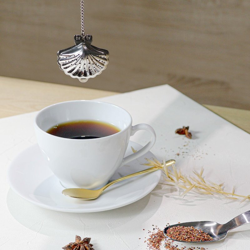 【日本制】Tomiwoody 悬挂式滤茶器-贝壳(两色) - 茶具/茶杯 - 不锈钢 