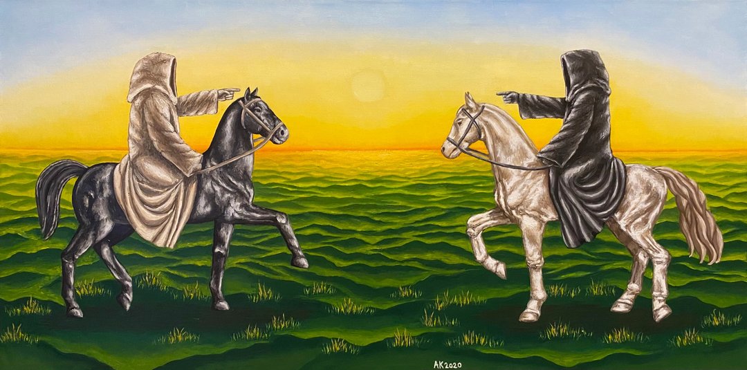 口是心非，原创油画，布面油画，马自然景观 - 墙贴/壁贴 - 其他材质 多色