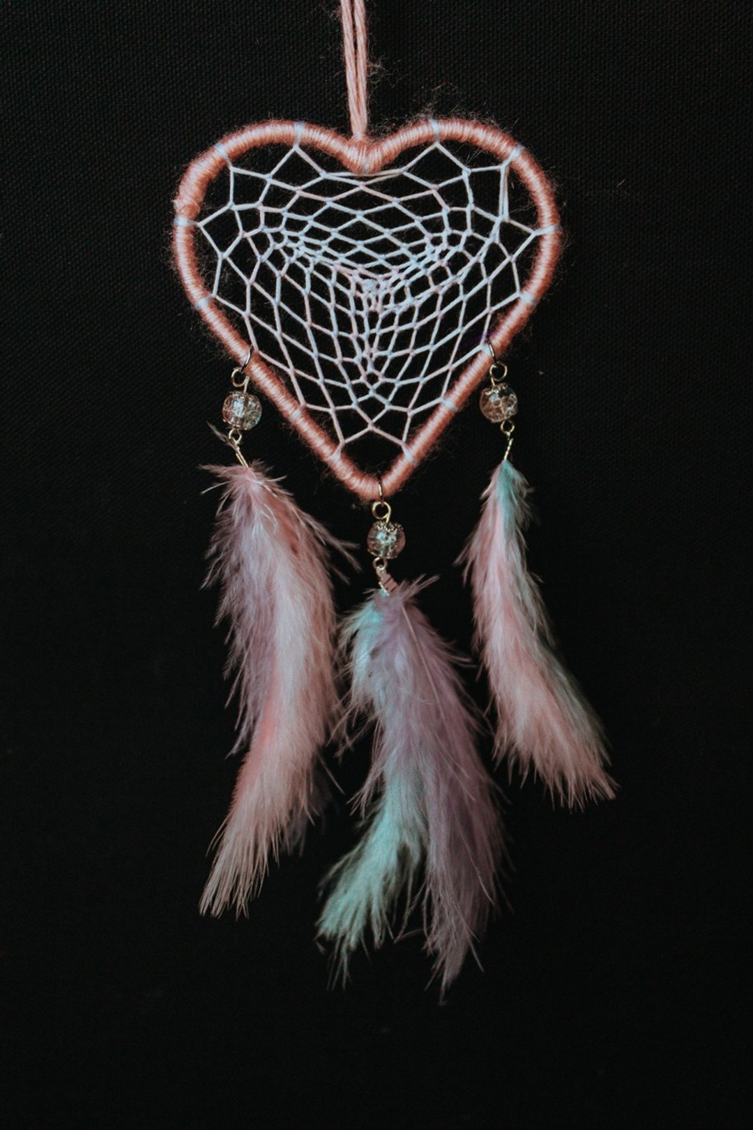 纯手工捕梦网 Handmade Dreamcatcher－【粉彩爱心】 - 摆饰 - 其他材质 粉红色