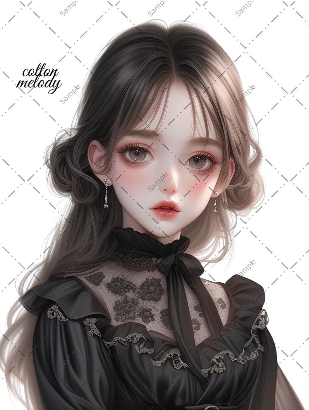 original sticker no.1073 人物贴纸 原创贴纸 人物贴纸 女孩贴纸 原创人物贴纸 - 贴纸 - 纸 