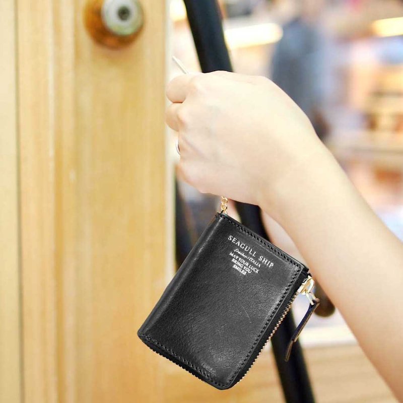 日本大人味 质感牛革L型拉链钥匙包 Made by Baggy Port Japan - 钥匙链/钥匙包 - 真皮 