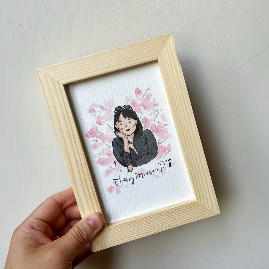简单水彩似颜绘 / 1人 / 定制人像画 - 订制画像 - 纸 多色