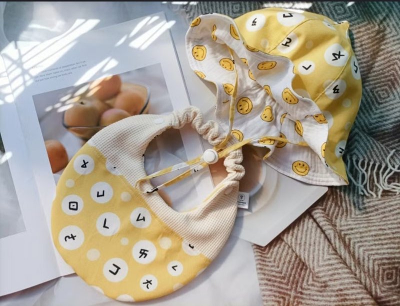 津Handmade 弥月礼盒元件组/注音印花/鸭鸭安抚巾 - 满月礼盒 - 棉．麻 