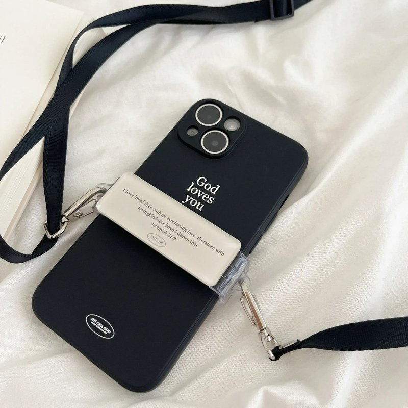 手机背夹 我以永远的爱爱你  因此我以慈爱吸引你 - 手机壳/手机套 - 塑料 白色