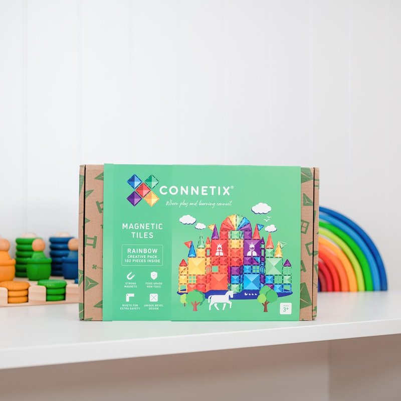 澳洲Connetix彩虹磁力积木-进阶创意组(102pc) - 玩具/玩偶 - 塑料 