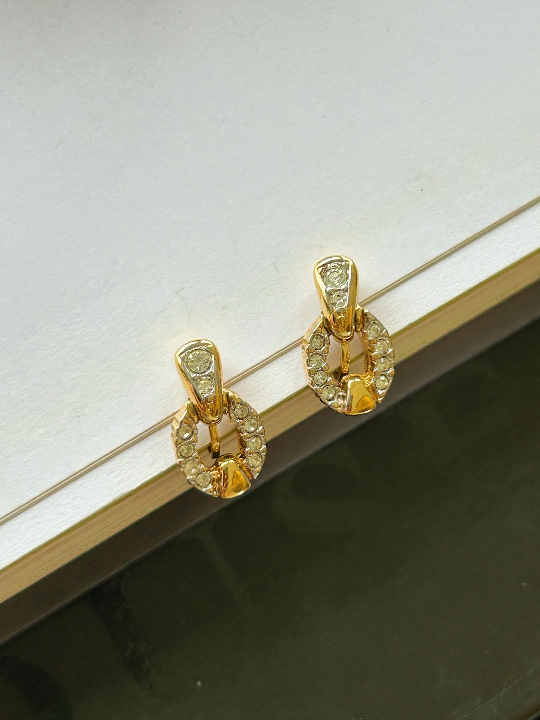 璀璨纽结 Nina Ricci 莲娜丽姿 经典镶钻中古耳夹 - 耳环/耳夹 - 其他金属 金色