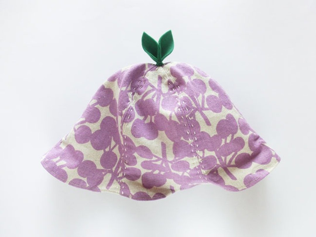 SALE! A lot of huge leaves and hats What kind of fruit Lavender - 围嘴/口水巾 - 棉 紫色