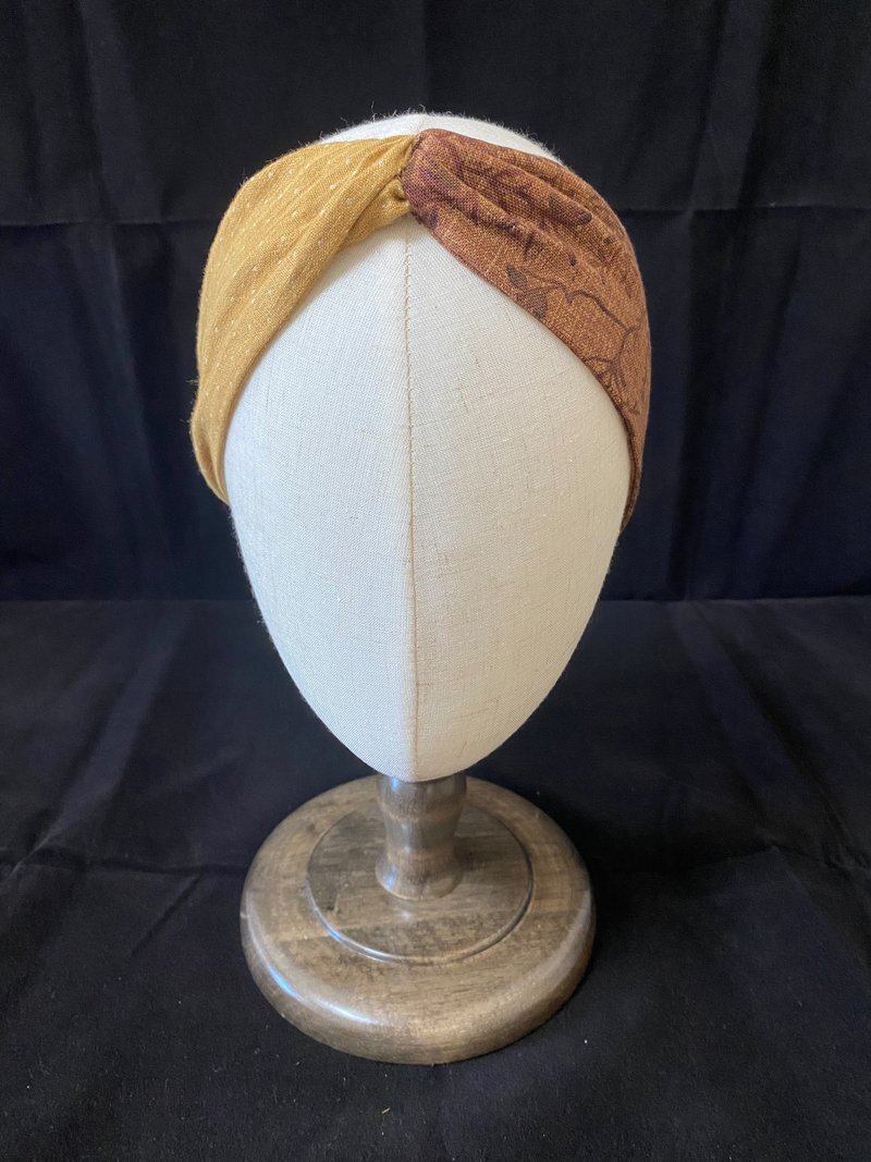 点点红乌龙/扭结发带/日本渲染布 - 发带/发箍 - 棉．麻 