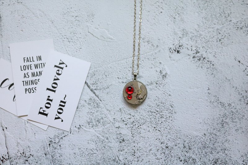 蒸汽朋克机芯项链金属齿轮庞克挂件 - 项链 - 其他金属 银色