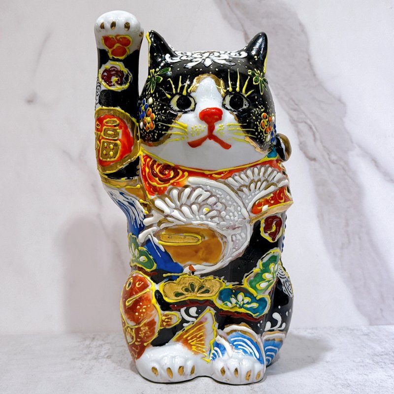 【鹤龟招福】日本九谷烧招财猫 | 富士7号 - 摆饰 - 瓷 多色