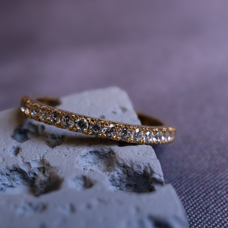 【锆石】H Eternity 戒指 可电镀 【订制生产】S-068 - 戒指 - 其他金属 银色