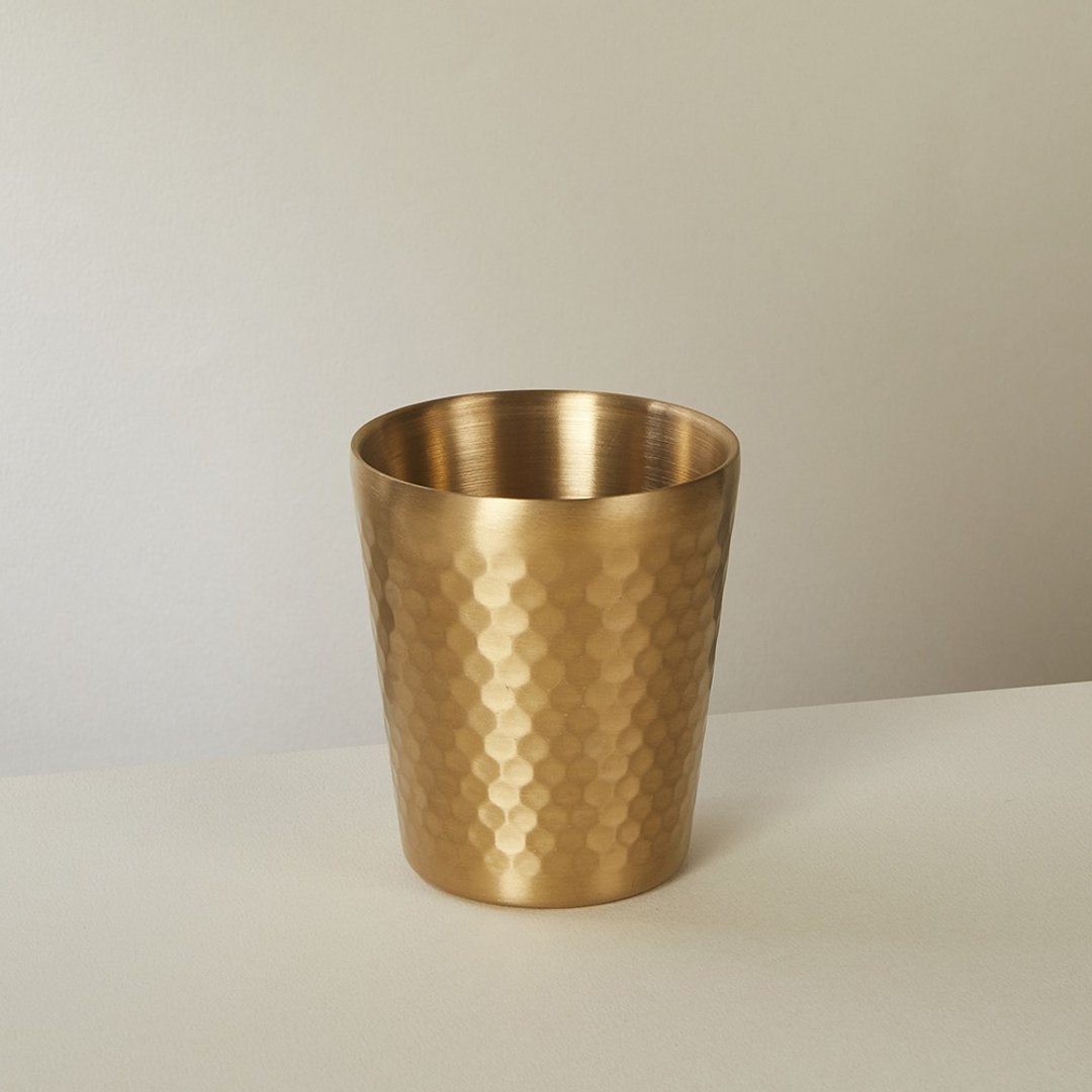 D&M 铁石纹双层不锈钢杯 300ml - 其他杯子 - 不锈钢 金色