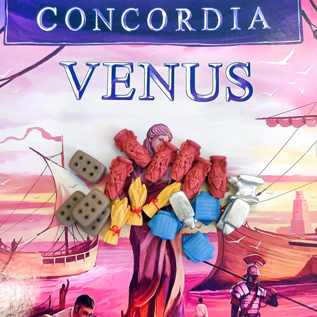 与 Concordia. Venus 棋盘游戏兼容的豪华资源代币。 - 桌游/玩具 - 其他材质 