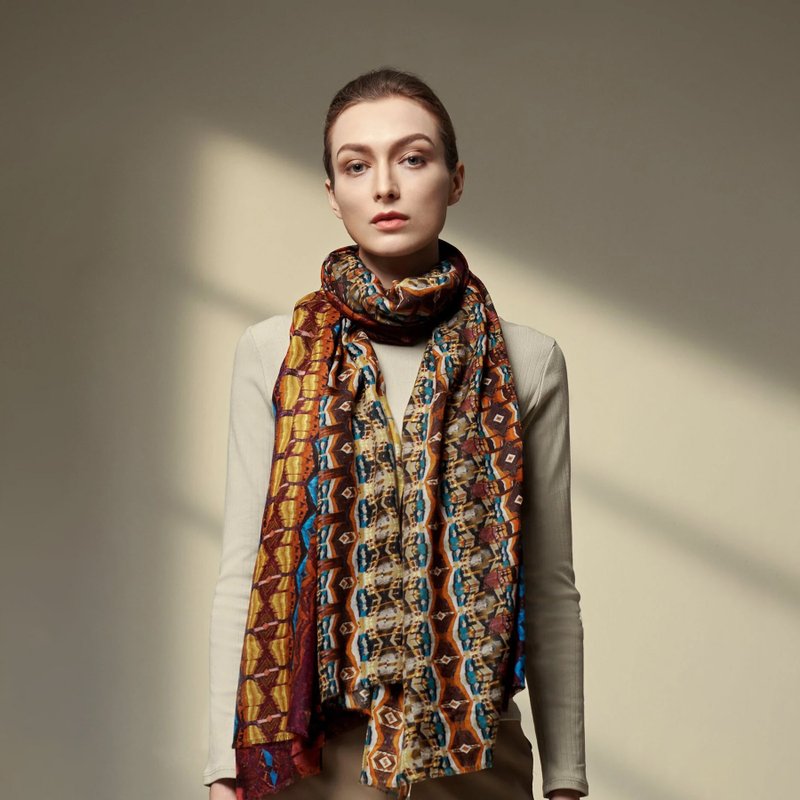 Jazz 爵士 羊毛围巾 明星系列 - 围巾/披肩 - 羊毛 黄色