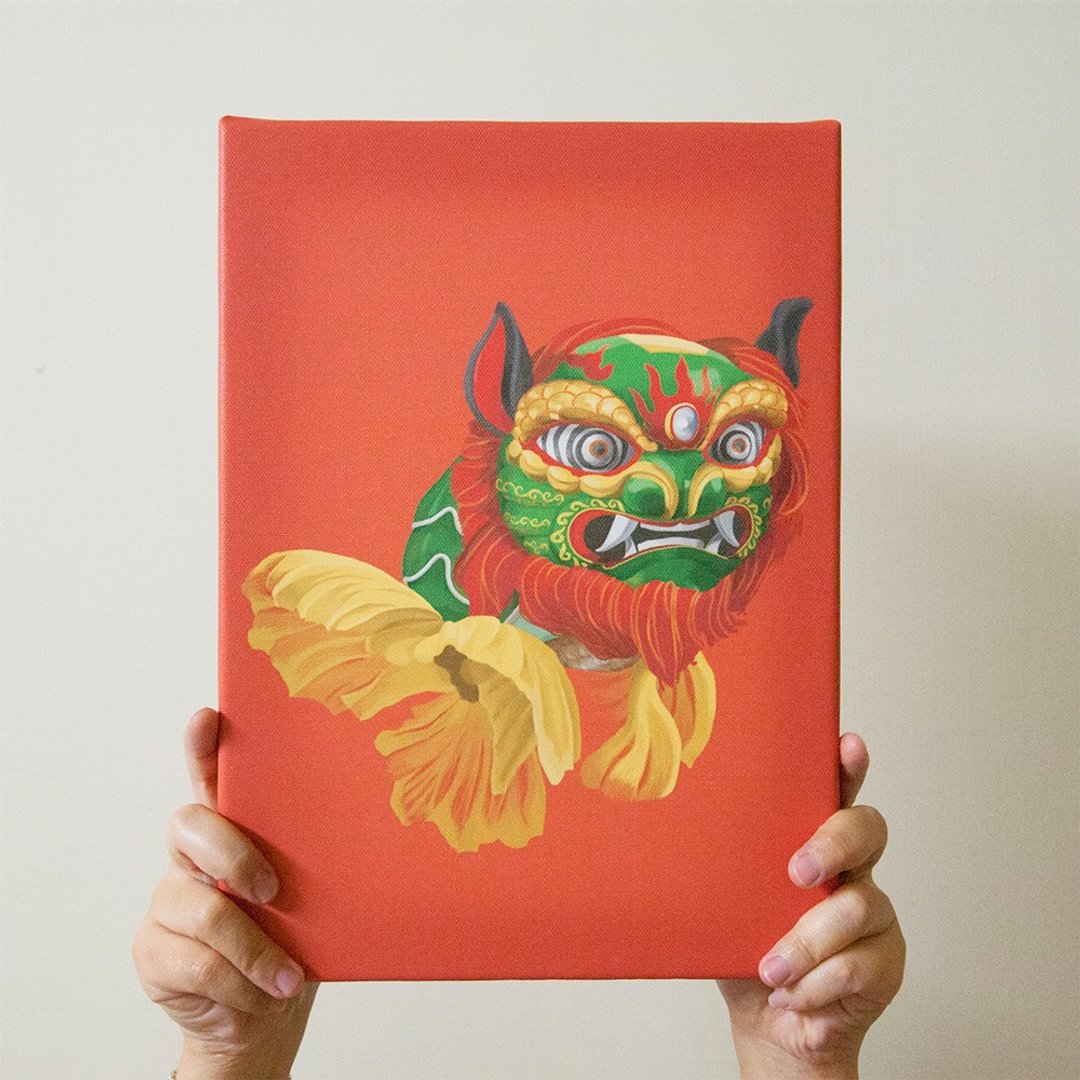 台湾狮头金鱼 taiwan lion dance fish/数位微喷/限量/艺术版画 - 海报/装饰画/版画 - 其他材质 橘色