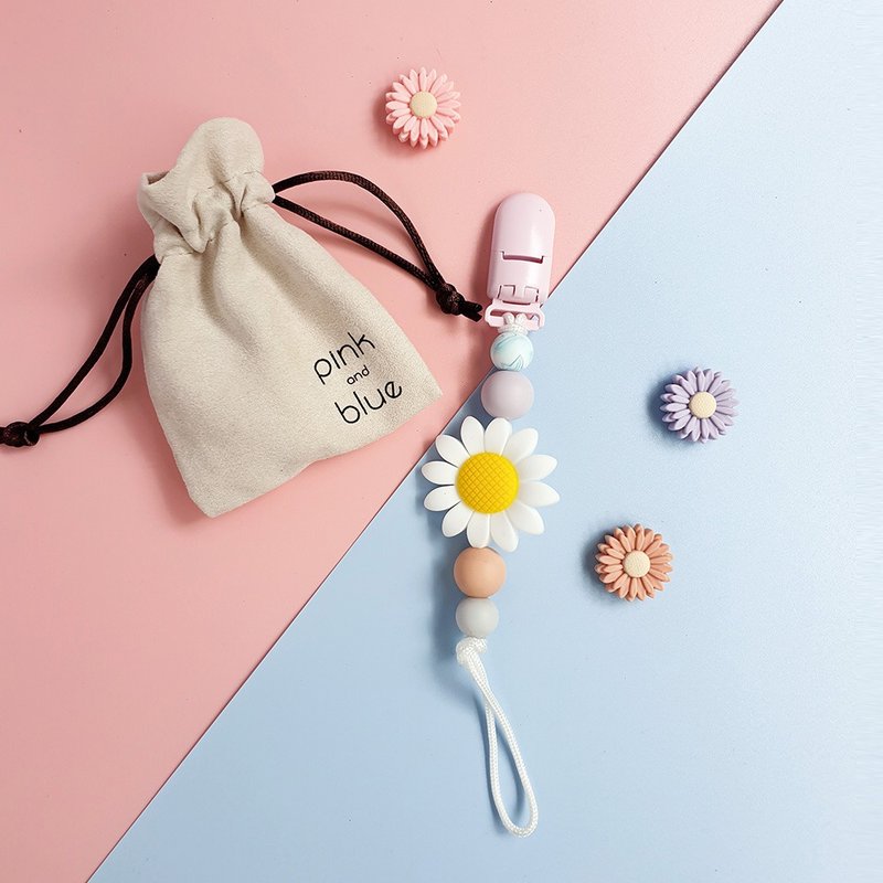短 奶嘴链夹 / 定制化奶嘴链 可套香草奶嘴 (17cm) - 玩具/玩偶 - 硅胶 多色