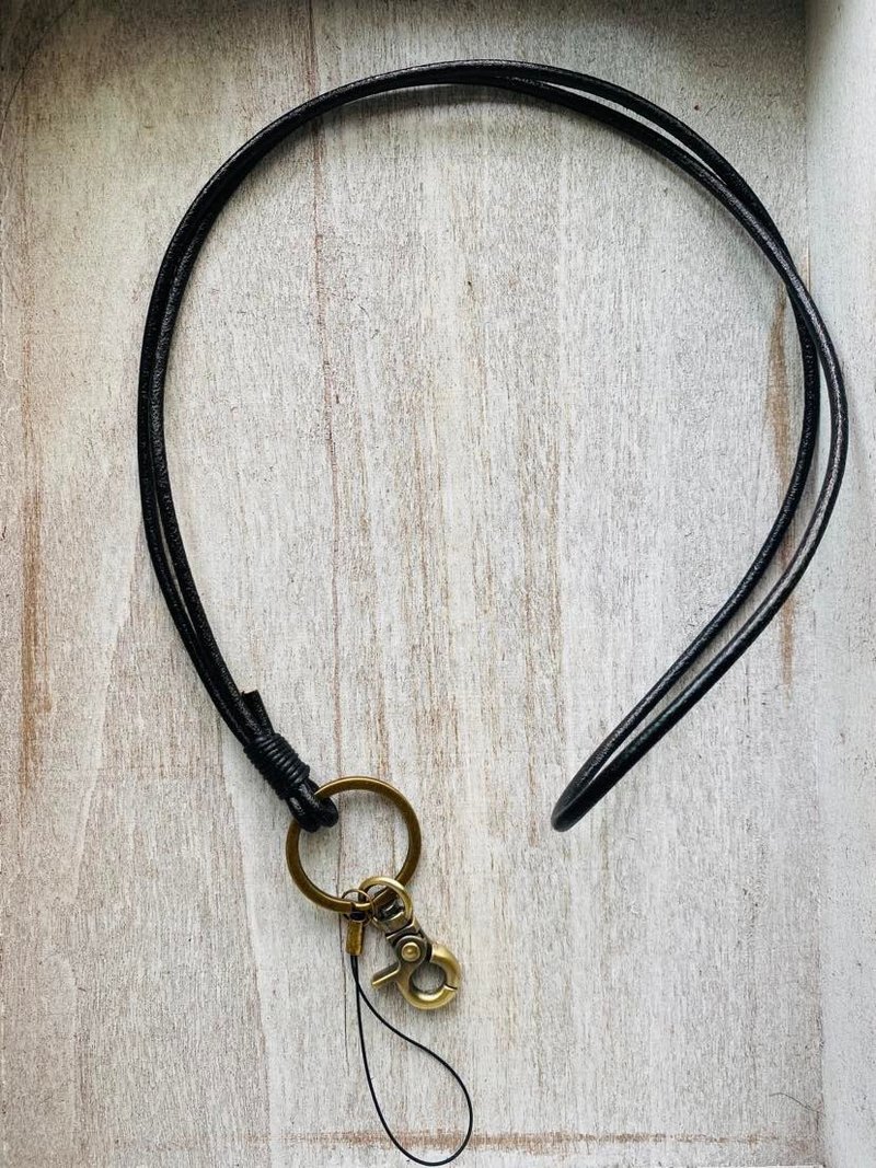 圆 皮革挂绳 真皮吊绳　手机/证件套/识别证/悠游卡/钥匙 - 挂绳/吊绳 - 真皮 