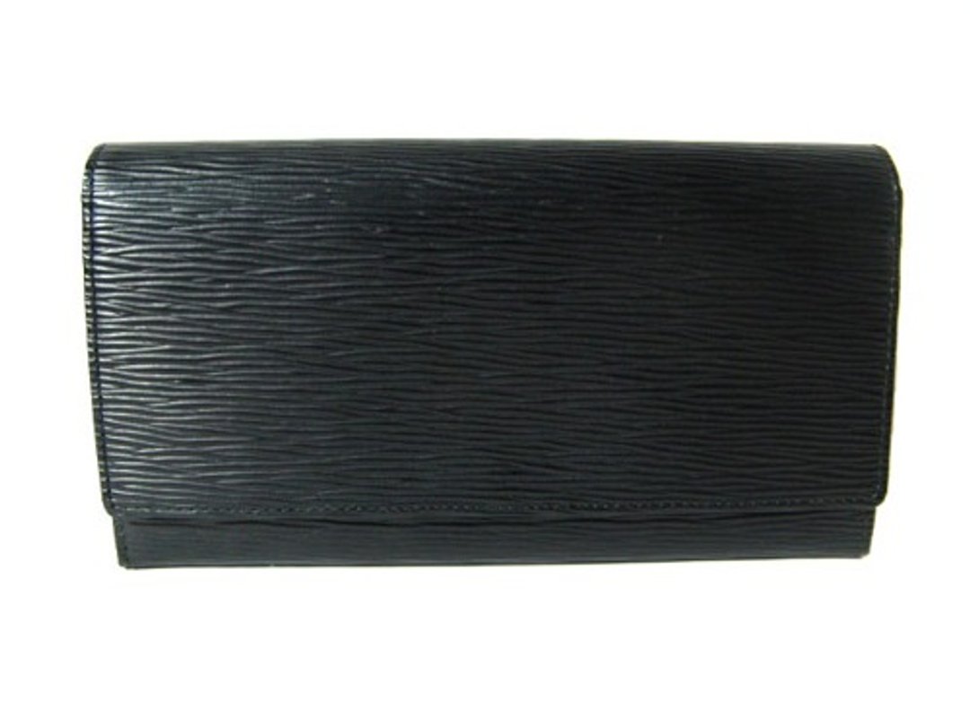 Wave long wallet with zipper closure - 皮夹/钱包 - 真皮 黑色