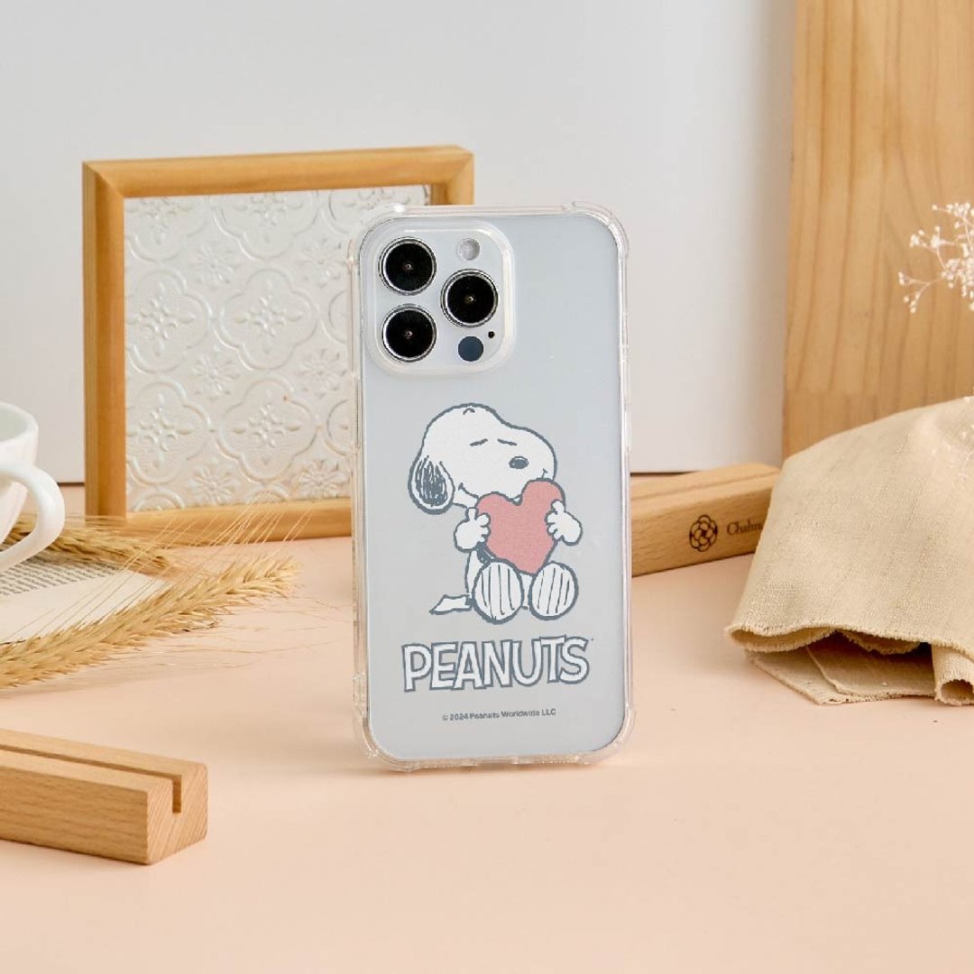 SNOOPY史努比拥抱爱心全气囊防摔iPhone手机壳 - 手机壳/手机套 - 塑料 透明