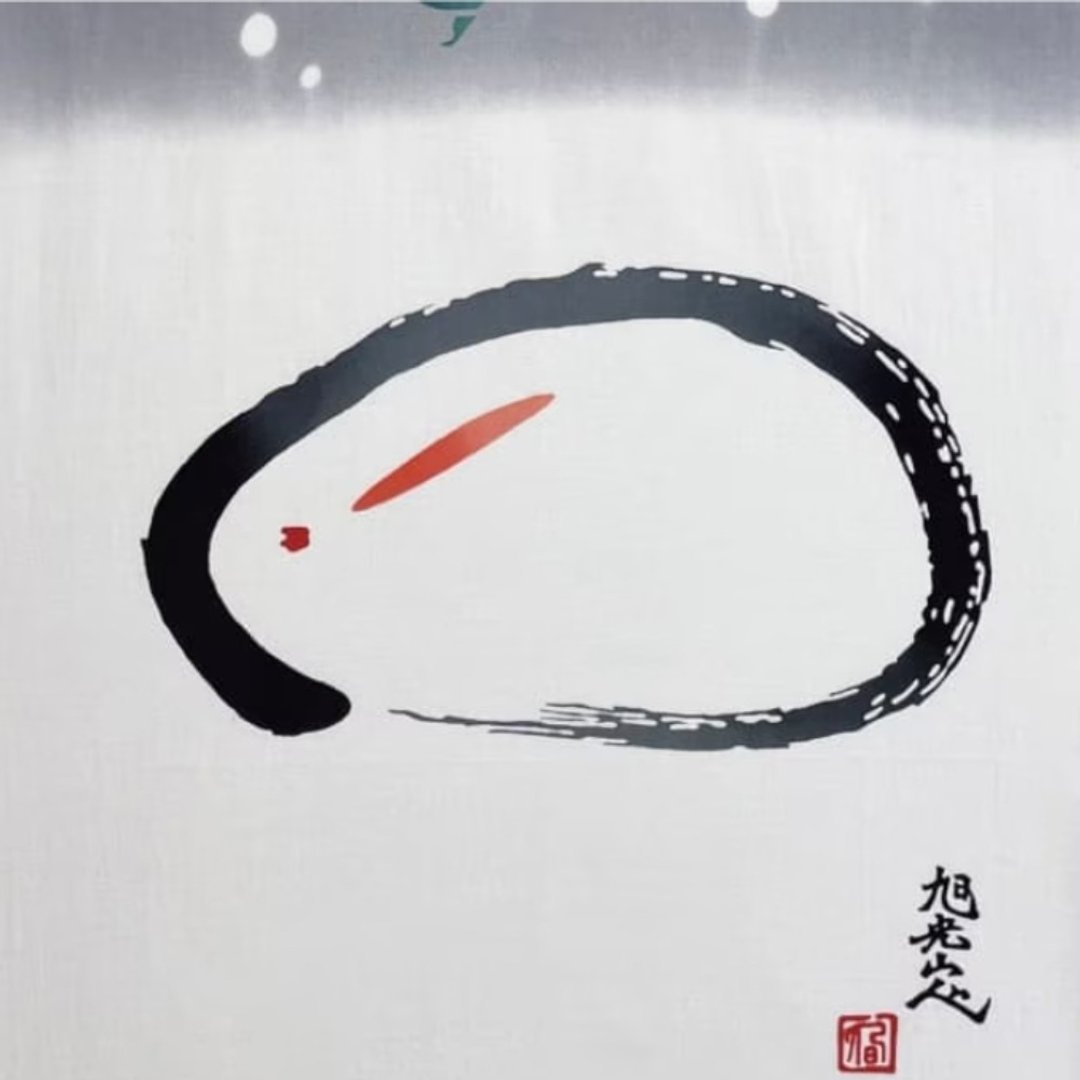 日本职人手工注染手拭巾－雪兔 - 海报/装饰画/版画 - 棉．麻 