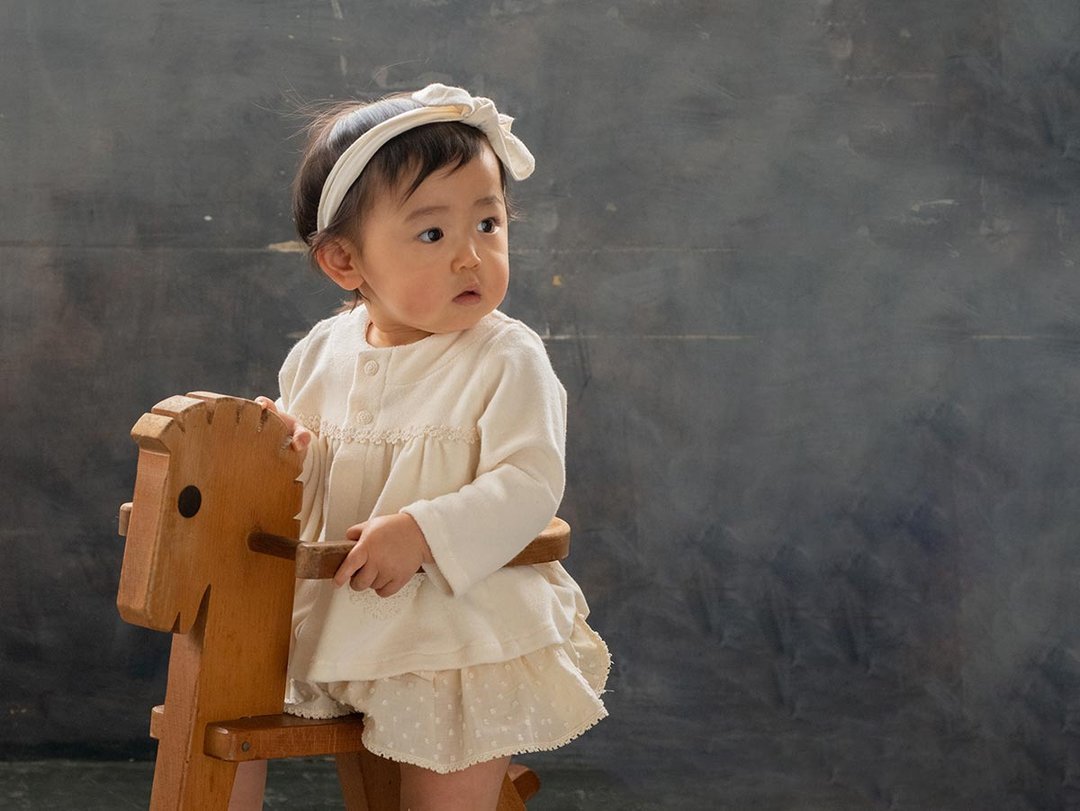 Cardigan/Angel Feather Lace cam010 Organic Cotton 100% Cardigan Cardigan Cotton - 童装外套 - 棉．麻 白色