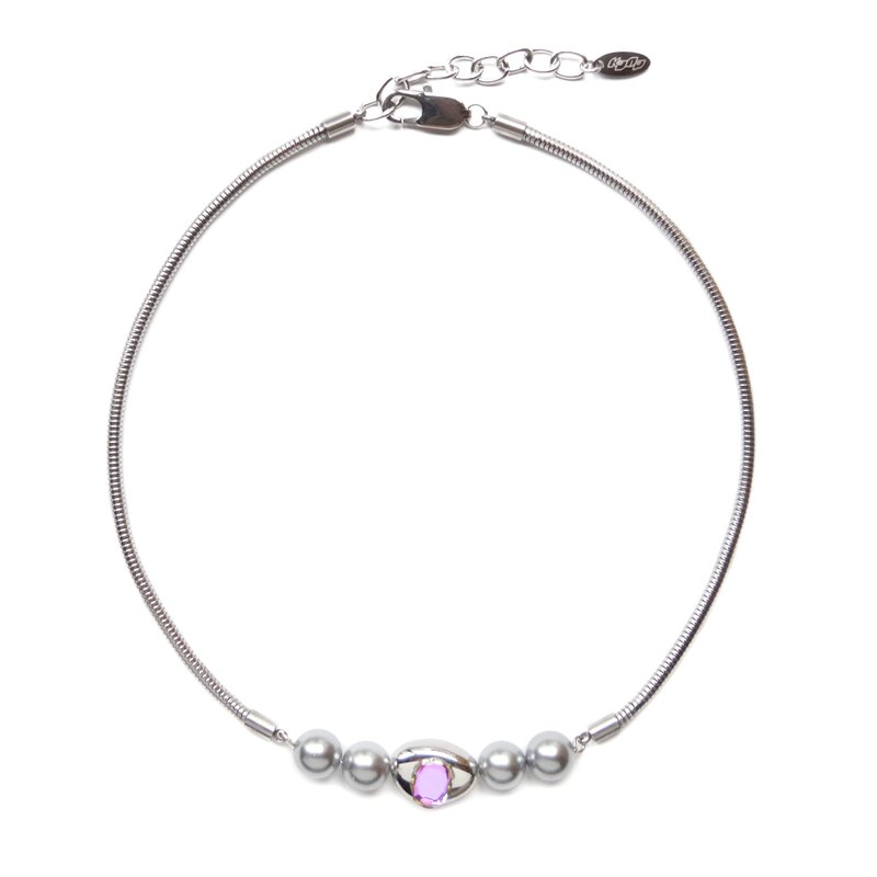 KDNP Magic Mirror Necklace_Grape - 项链 - 不锈钢 紫色