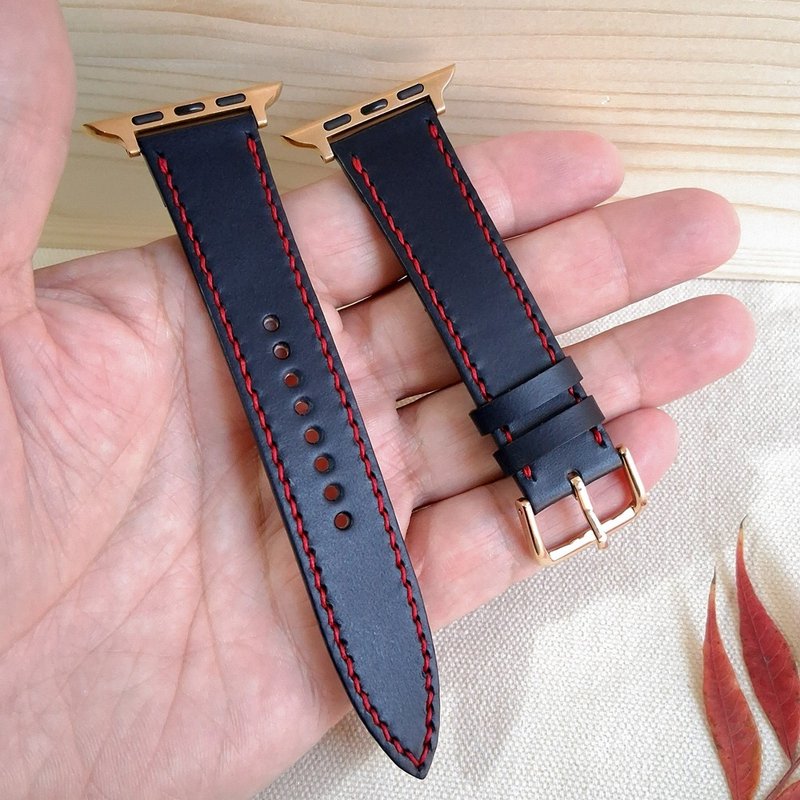 【情人节/生日礼物】手工皮革 Apple Watch 表带 / 意大利植鞣革 - 表带 - 真皮 