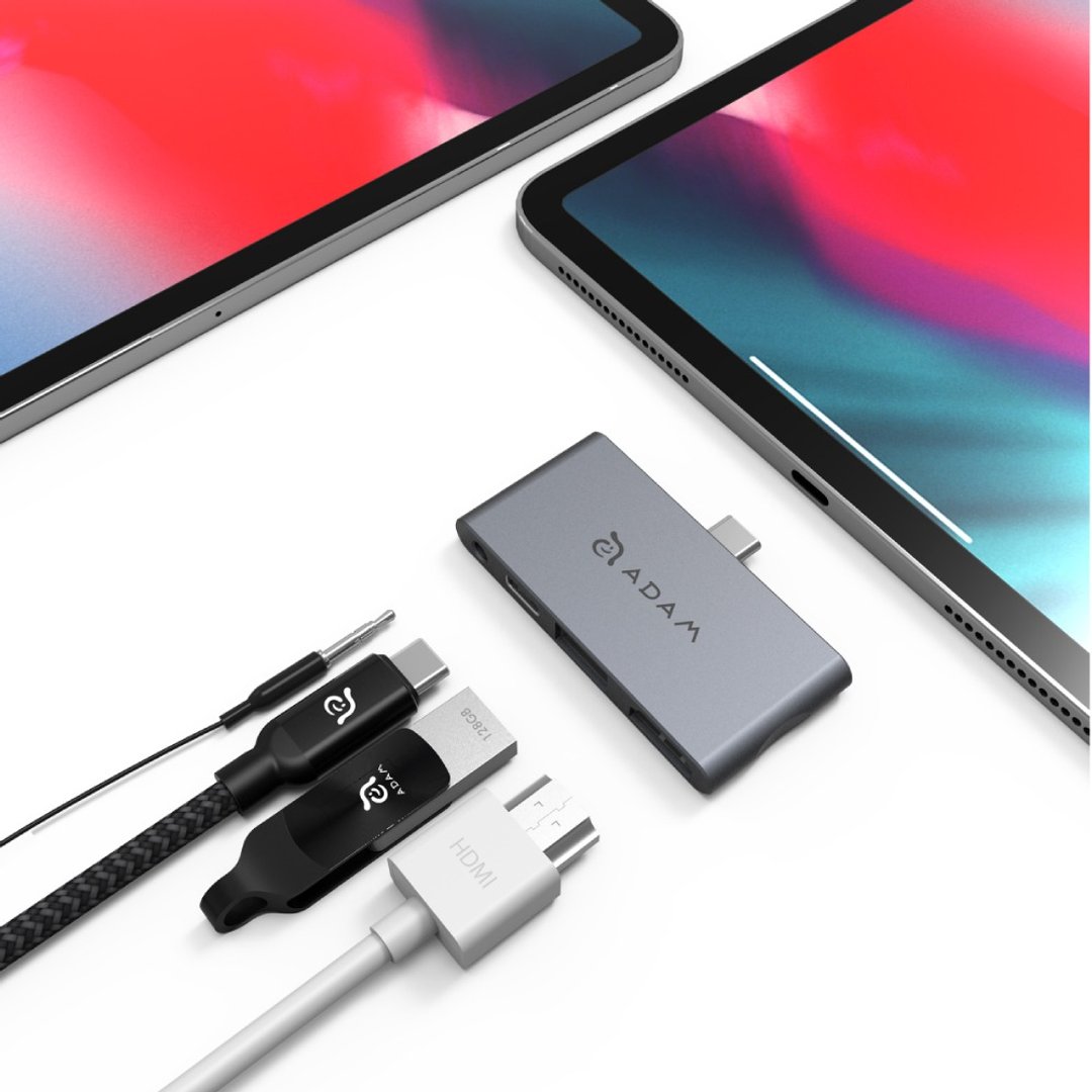 ADAM Hub i4 USB 3.1 USB-C 4 port 多功能转接器 - 电脑配件 - 其他金属 灰色