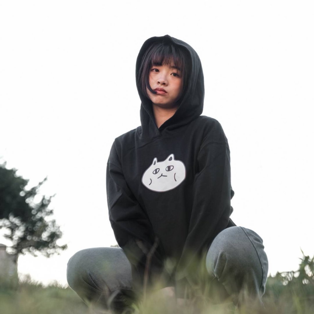 |帽tee|厌世猫咪 /帽踢两种款式 / 绝对黑色 - 中性连帽卫衣/T 恤 - 棉．麻 