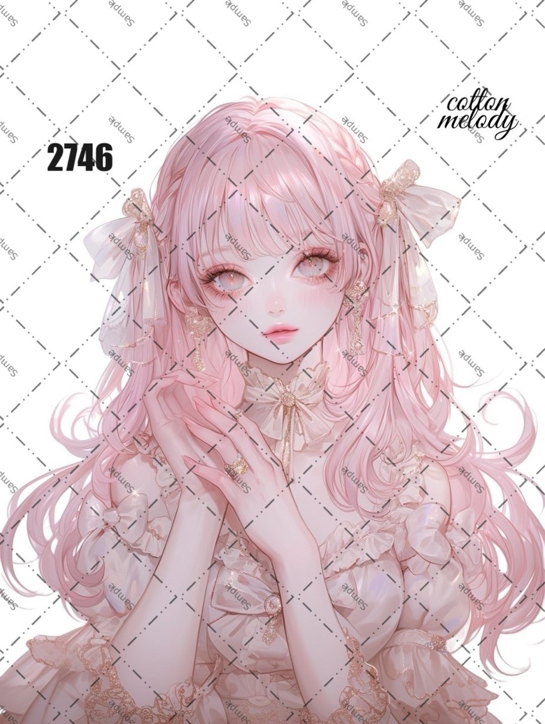 original sticker no.2746 人物贴纸 原创贴纸 原创人物贴纸 装饰贴纸 cotton melody - 贴纸 - 纸 