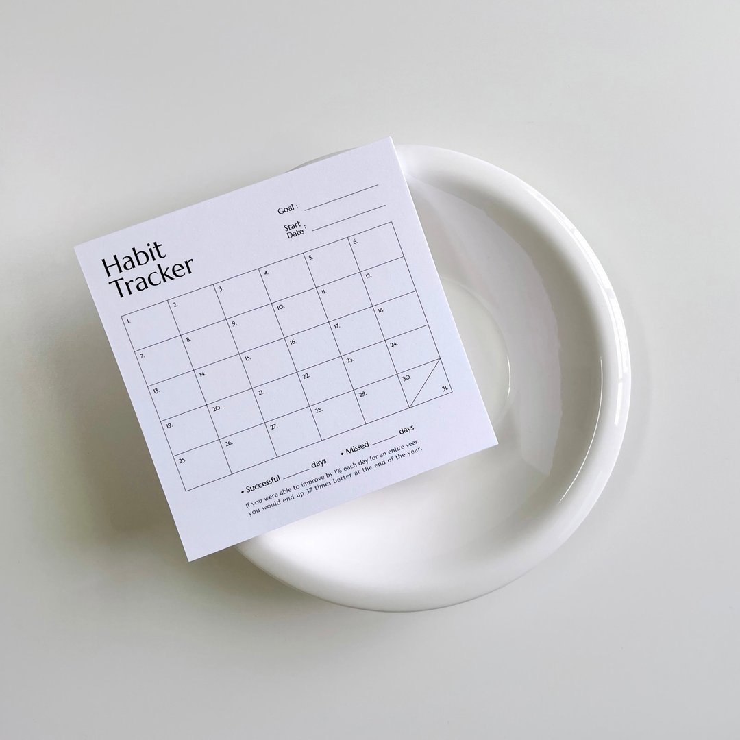 Habit Tracker _习惯追踪卡 - 卡片/明信片 - 纸 白色