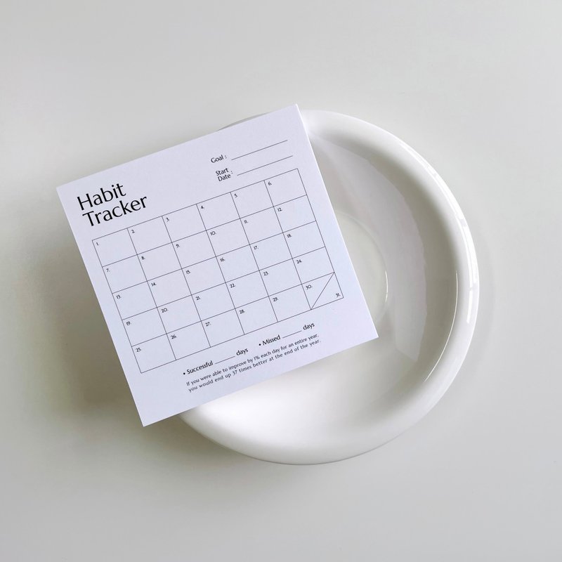 Habit Tracker _习惯追踪卡 - 卡片/明信片 - 纸 白色