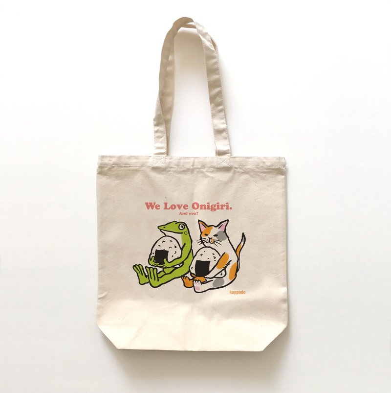 托特包 饭团 - 手提包/手提袋 - 棉．麻 白色