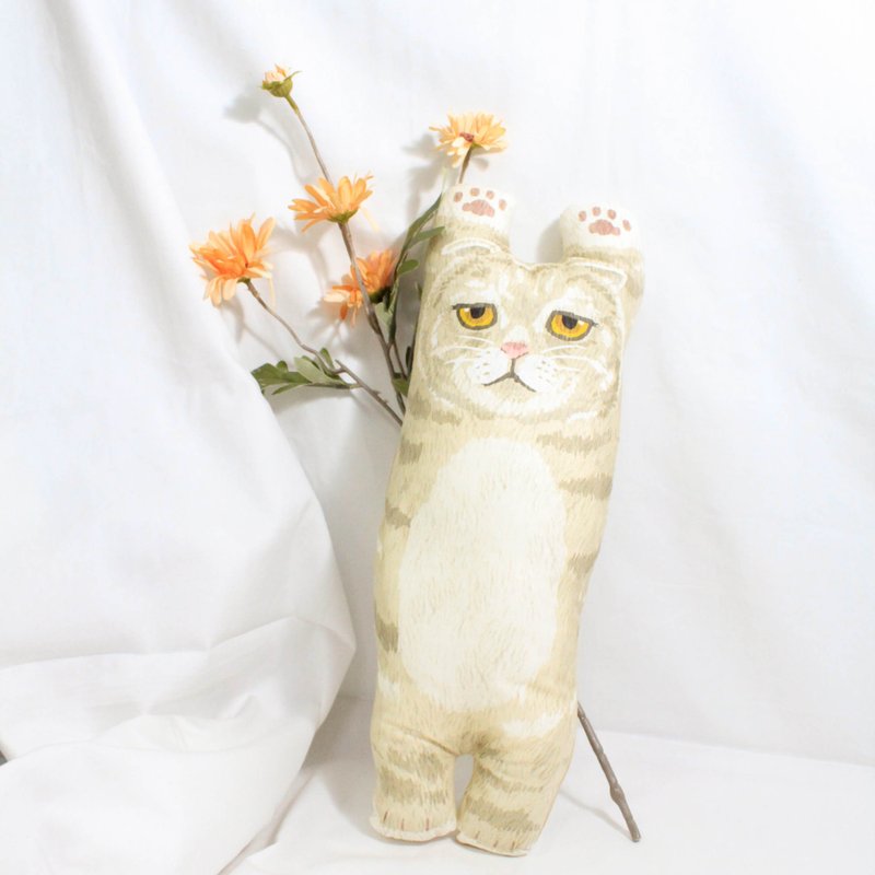 【Ella&Co. X 嘿嘿手创】【日本棉布】趴趴喵喵 布娃娃 (加菲猫) - 其他 - 棉．麻 多色