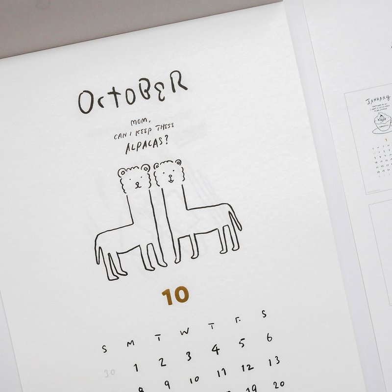 WHOSMING - EVERYTHING WILL BE GREAT 2018月历 - 年历/台历 - 纸 白色