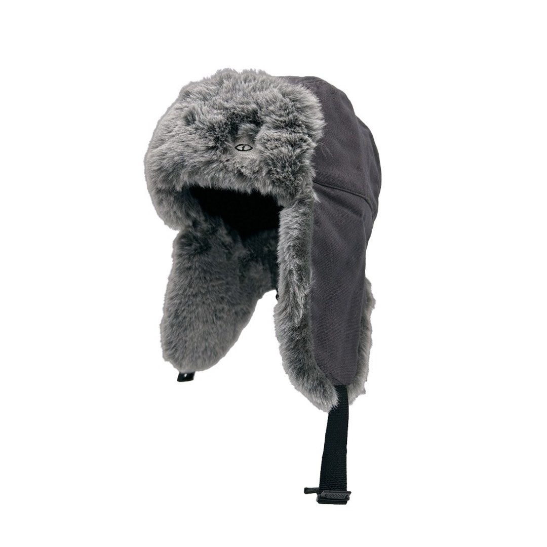 日本限定 POLER MILITARY FUR VISOR CAP 军装毛绒盖耳飞行帽 /灰 - 帽子 - 其他材质 灰色