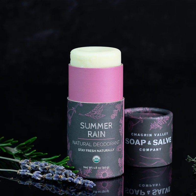 有机天然体香膏/夏日花雨/体香棒/腋下止汗除臭/约44.5mL - 香水/香膏 - 新鲜食材 紫色