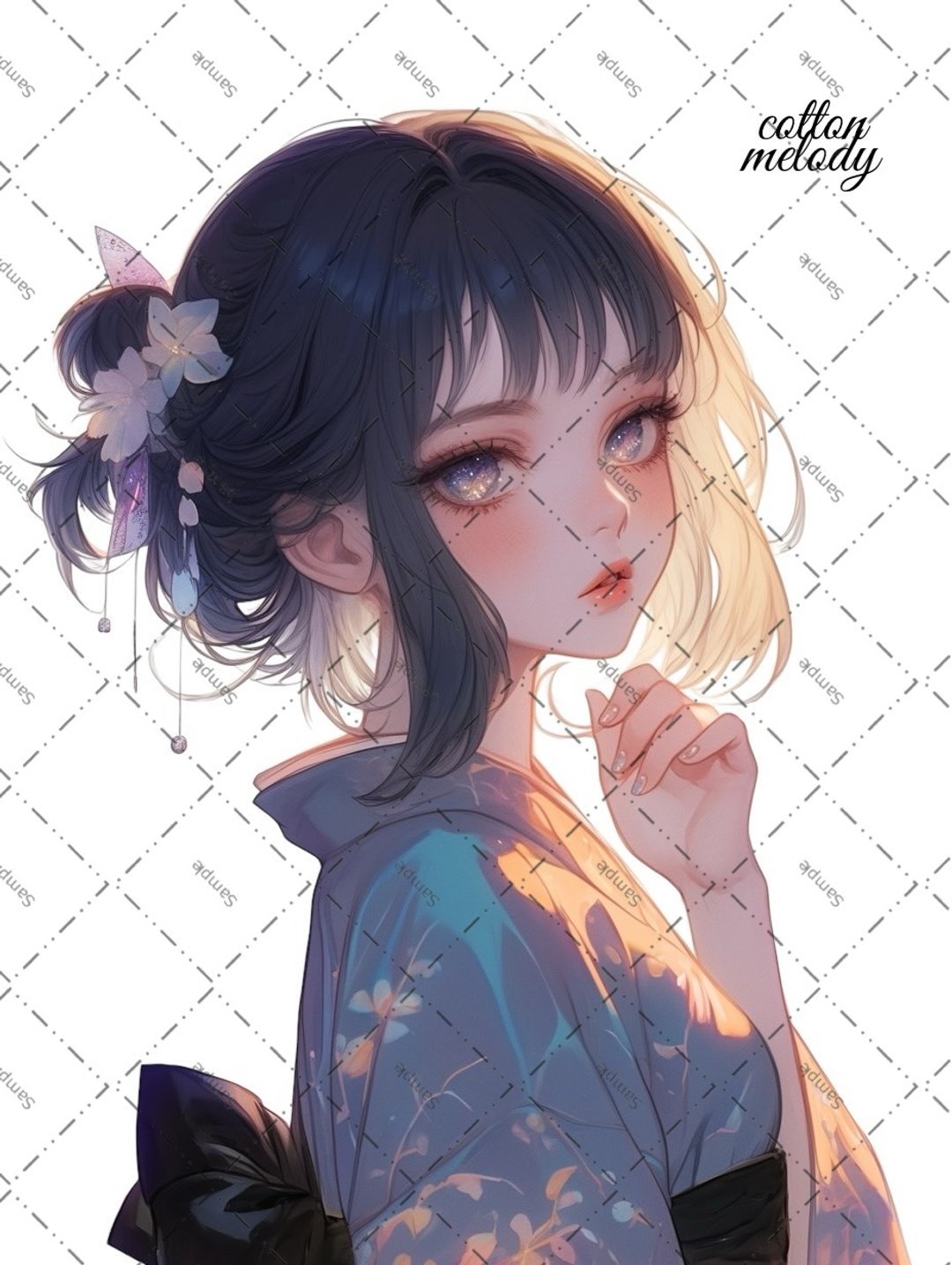 original sticker no.2019 人物贴纸 原创贴纸 原创人物贴纸 装饰贴纸 cotton melody - 贴纸 - 纸 