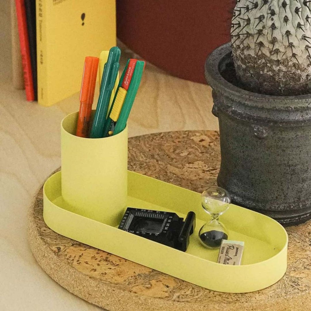 Hightide_OVAL TRAY_金属笔筒托盘(三色) - 收纳用品 - 其他金属 多色