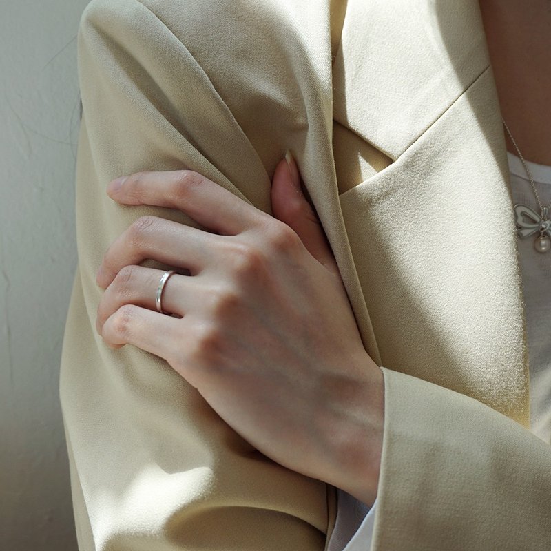 Concave 环 - 戒指 - 纯银 银色