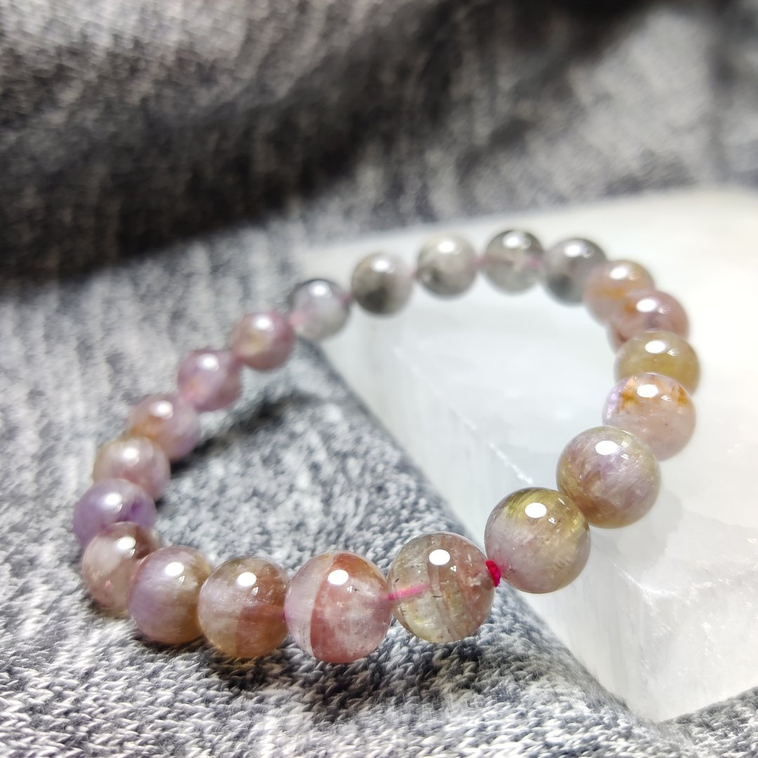 【订制品】极光23 Auralite23 极光多宝 巴西 12-14mm  天然水晶 - 手链/手环 - 水晶 紫色