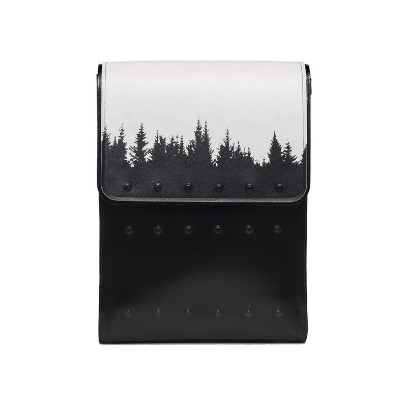 LOST BIG COW LEATHER BACKPACK - 后背包/双肩包 - 真皮 黑色