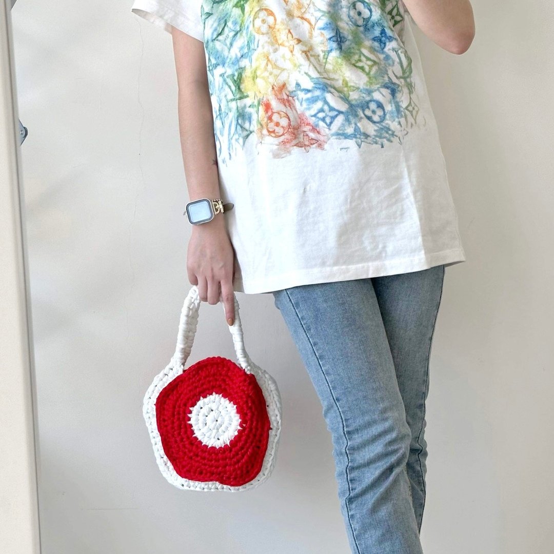 花型手提包【Crochet bag】 - 手提包/手提袋 - 棉 