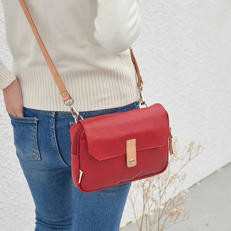 【限量版】NETTA帆布覆膜斜背包 (3色) - 侧背包/斜挎包 - 防水材质 绿色